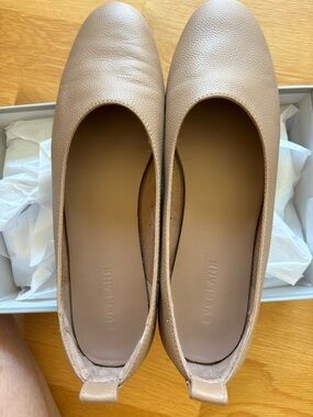 Everlane The Day Glove Tan Leather Ballet Flats Pristine size 9.5